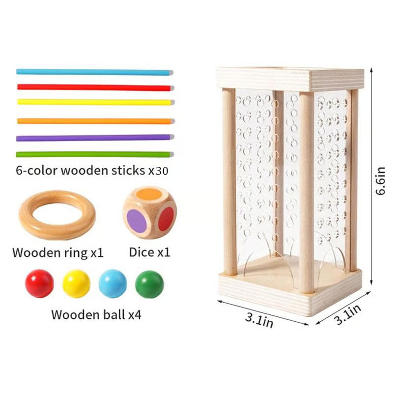 Wooden peg game with balls for children⚡⚡