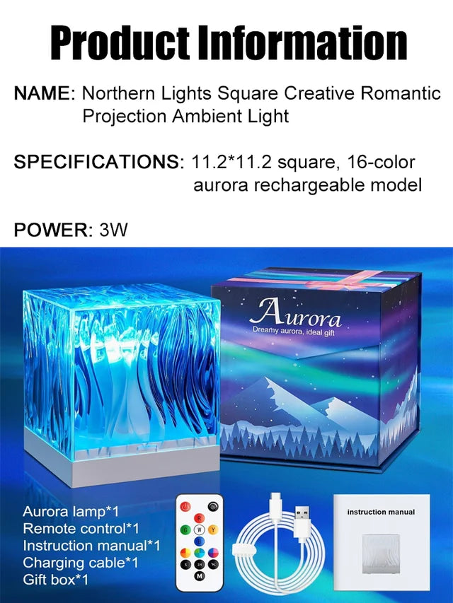 Aurora Square Creative Romantic Projection Atmosphere Lamp🌈