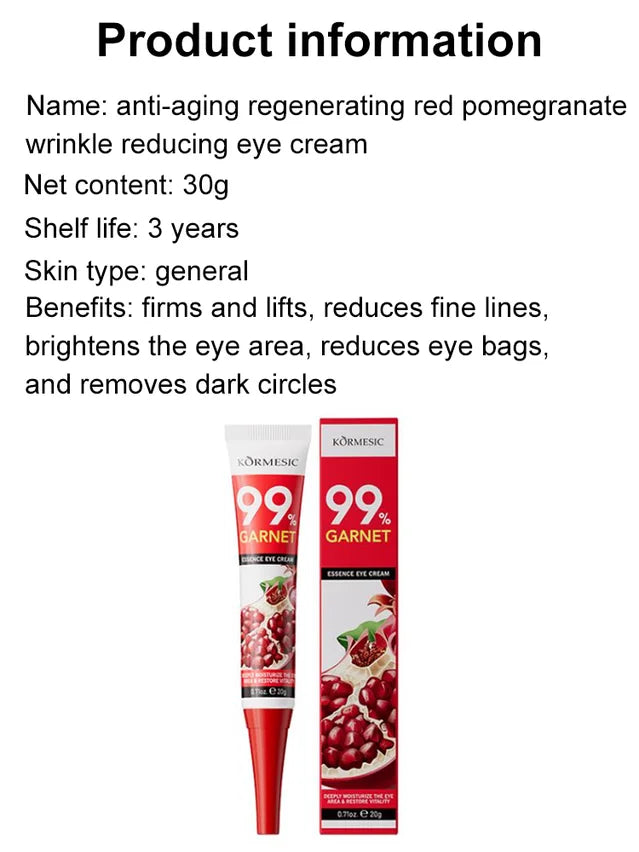 [The Secret of Female Celebrities] Anti-aging and Regenerating Pomegranate Wrinkle-reducing Eye Crea✨✨