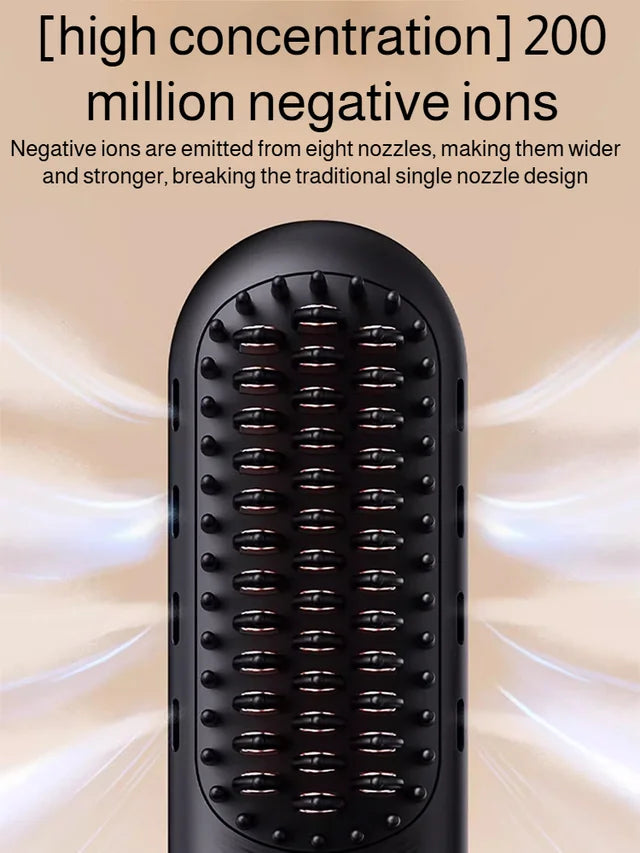 Portable Straightening and Curling Cordless Negative Ion comb💫