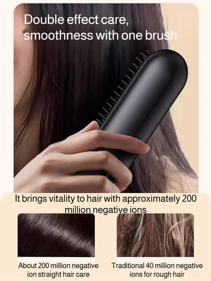 Portable Straightening and Curling Cordless Negative Ion comb💫