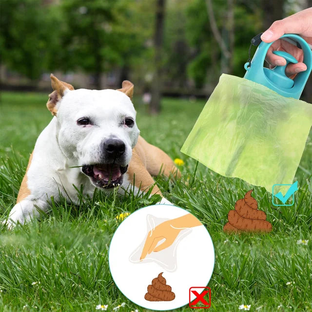 Zero contact pet poop picker for dogs to go out portable six-claw poop scooper poop picker garbage b🐕