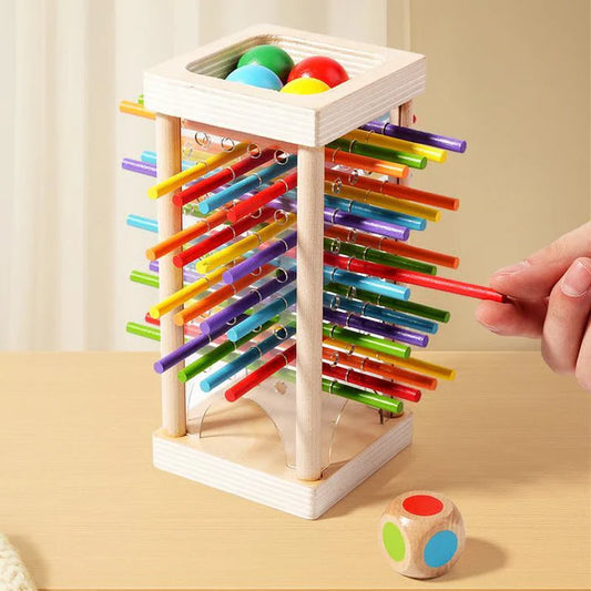 Wooden peg game with balls for children⚡⚡