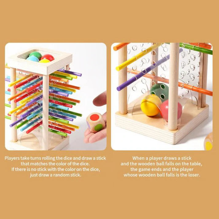 Wooden peg game with balls for children⚡⚡