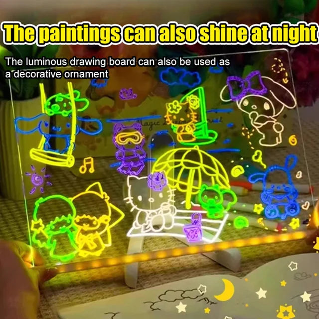 Children's erasable DIY luminous drawing board🎨