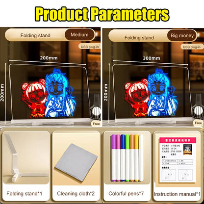 Children's erasable DIY luminous drawing board🎨